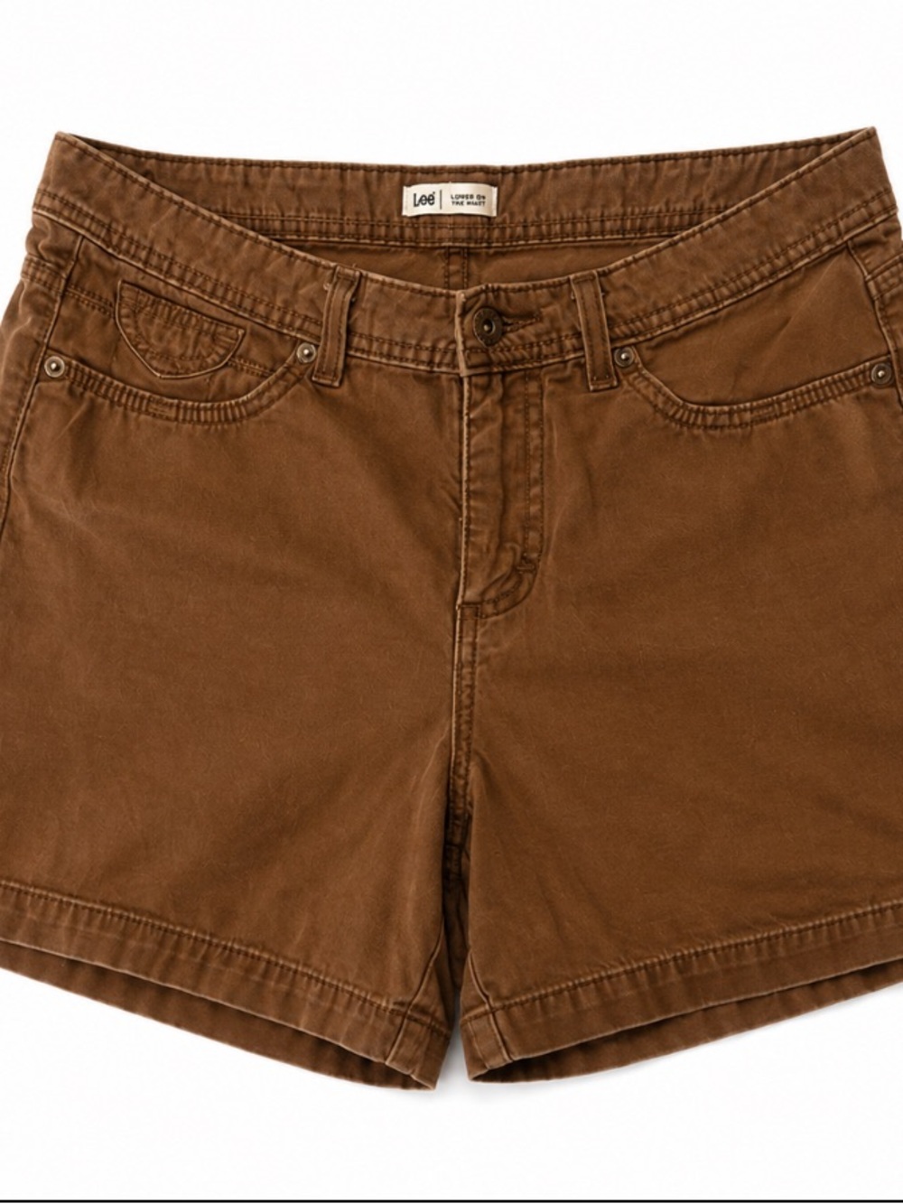 Lee Women's Chocolate Brown Cotton Jean Shorts